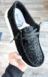 {The Marissa} Black Leopard Slip On Shoe